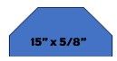 Shelf 15" x 5/8" Half (8 Sided)