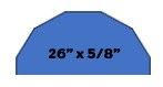 Shelf 26" x 5/8" Half (12 Sided)