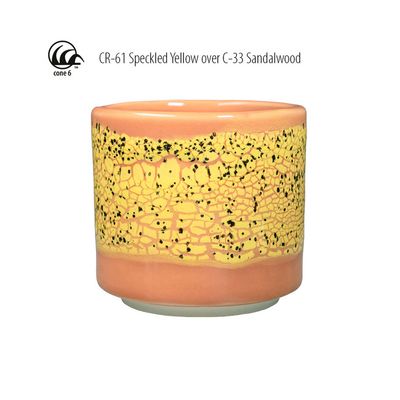 CR61 Speckled Yellow Crawl Pint