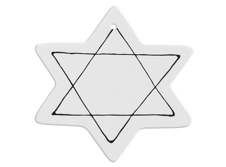 Bisque BI6427L Hand Detailed Star Of David Party Ornament