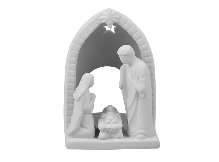 Bisque BI1953 Nativity Scene Votive