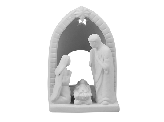 Bisque BI1953 Nativity Scene Votive