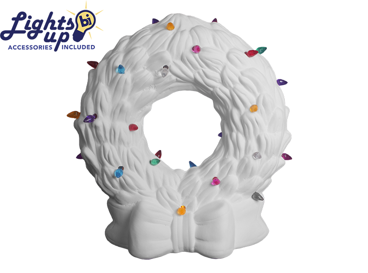 Bisque BI2023 Lighted Christmas Wreath