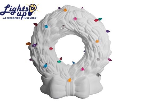 Bisque BI2023 Lighted Christmas Wreath