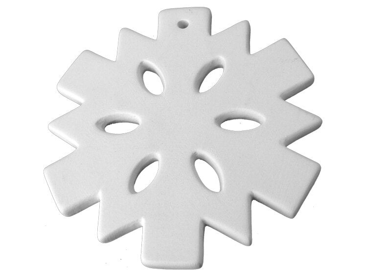 Bisque BI2092 Flat Snowflake Ornament