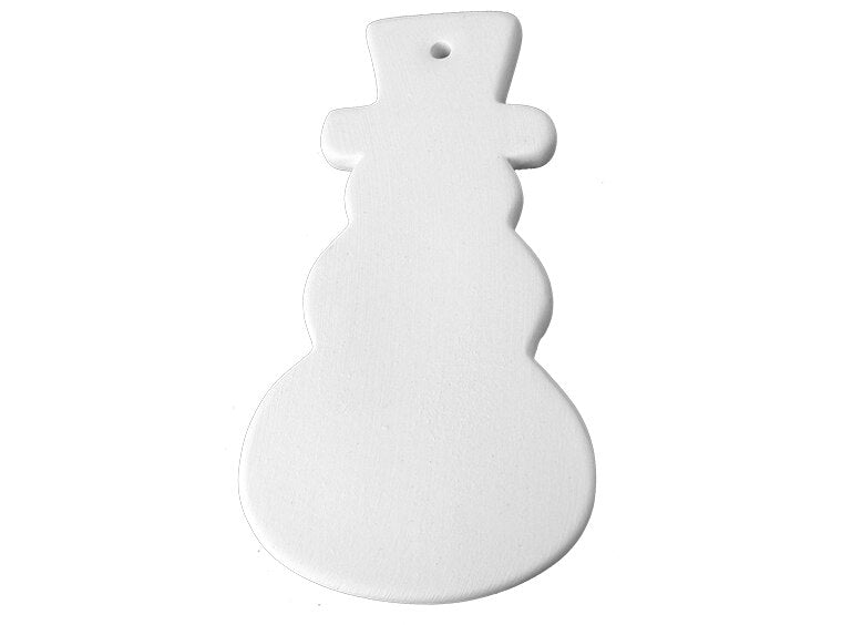 Bisque BI2095 Flat Snowman Ornament