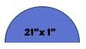 Shelf       21" X 1"  Half (10 Sided)