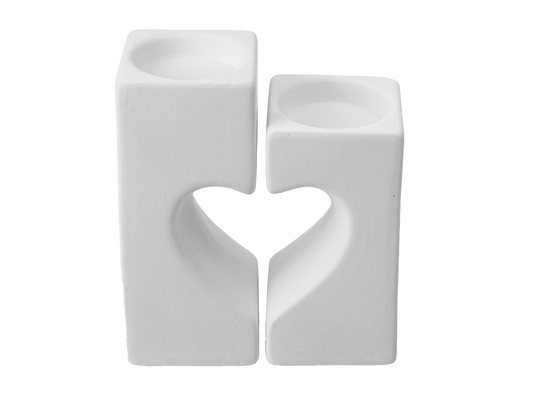 Bisque BI2169 Heart Tea Light Holder