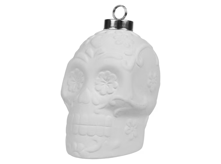 Bisque BI2227 Day Of The Dead Skull Ornament