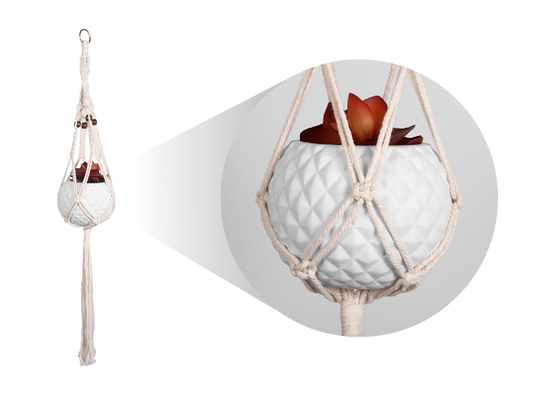Bisque BI3861 Pinnacle Macrame Hanging Planter