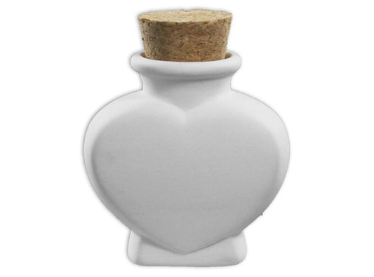 Bisque BI3870 Heart Jar