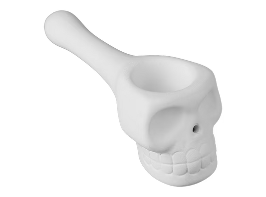 Bisque BI4007 Skull Pipe