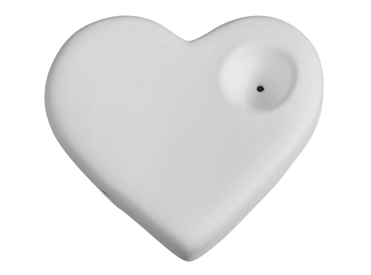 Bisque BI4008 Heart Pipe