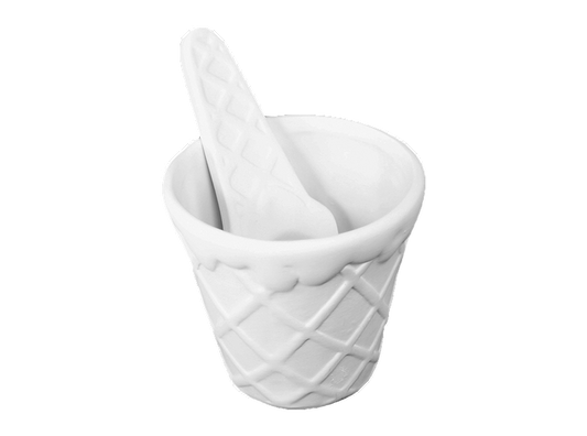 Bisque BI517 Ice Cream Bowl w/Spoon