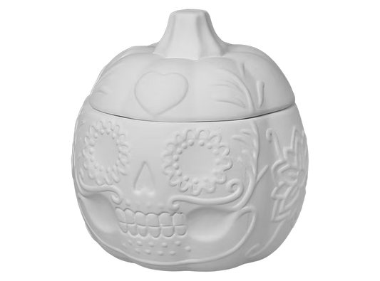 Bisque BI917 Floral Pumpkin Box