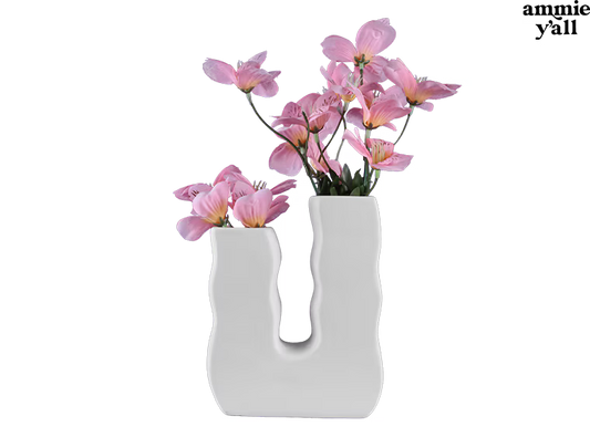 Bisque BI3220 Double Squiggle Vase