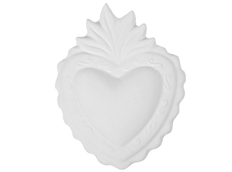 Bisque BI1017 Heart w/ Mounting Hole