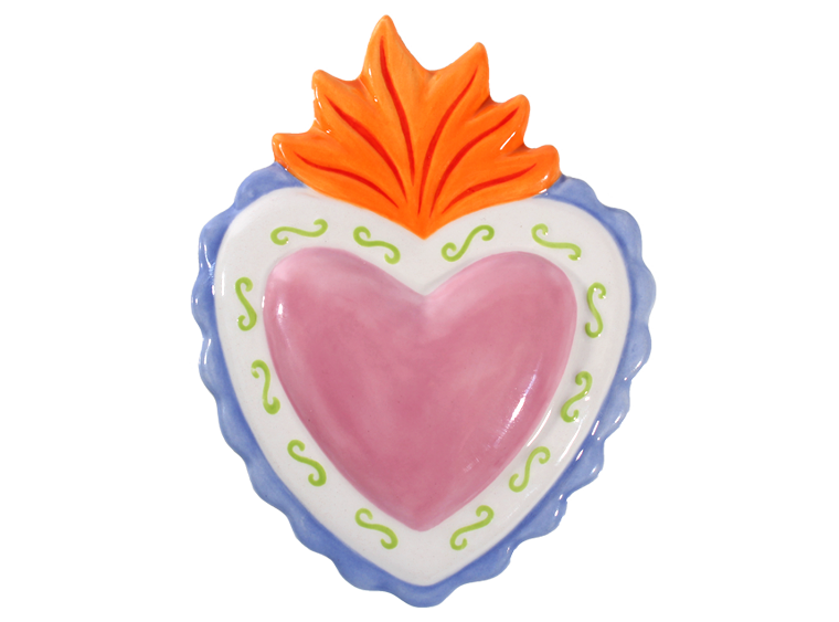 Bisque BI1017 Heart w/ Mounting Hole