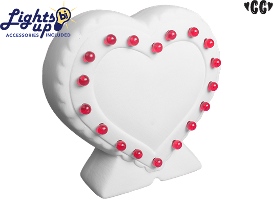 Bisque BI1983 Lighted Heart Lamp