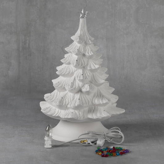 Bisque CC45766 Christmas Tree w/Base w/Lights 14 1/4" x 10" x 10"