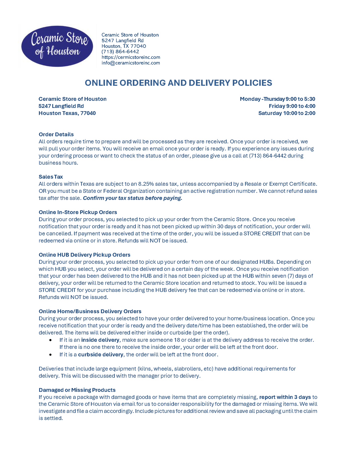 New Delivery Options