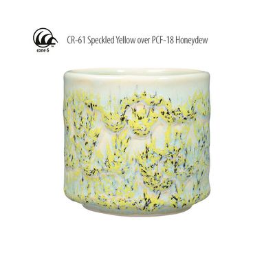 CR61 Speckled Yellow Crawl Pint