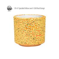 CR61 Speckled Yellow Crawl Pint