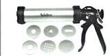 Extruder Hand Gun, med w/die set 6 pcs